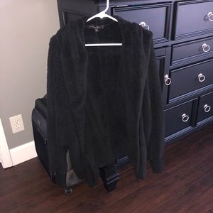Fuzzy black oversized jacket